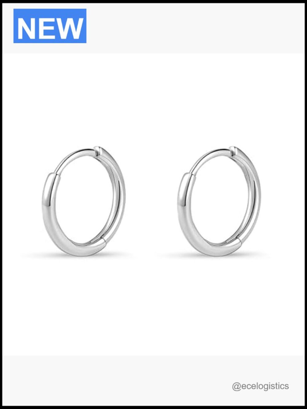 10mm Surgical Steel Huggie Hoop Earrings for Multiple Piercings
